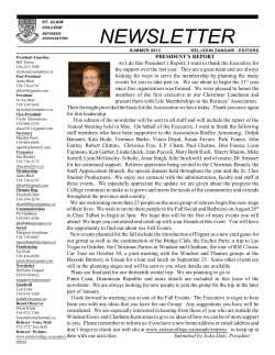 NEWSLETTER - St. Clair College