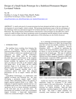 Design of a Small-Scale Prototype for a