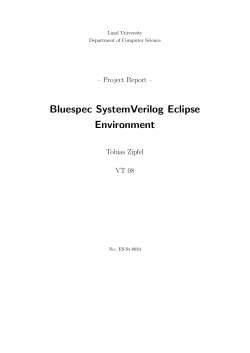 Bluespec SystemVerilog Eclipse Environment