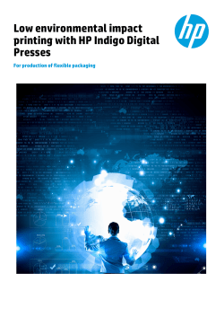 Low environmental impact printing with HP Indigo Digital Presses