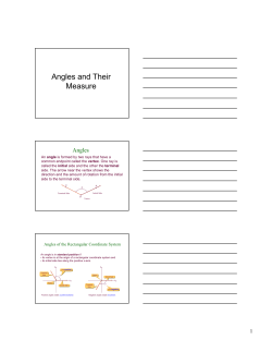 Angles and Their Measure