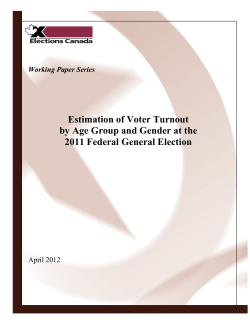 Estimation of Voter Turnout by Age Group and Gender at the 2011