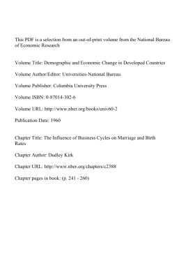 The Influence of Business Cycles on Marriage and Birth Rates