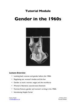Gender in the 1960s (Lecture Handout)
