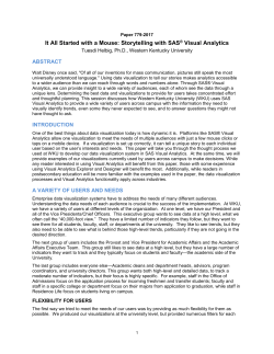 It All Started with a Mouse: Storytelling with SAS