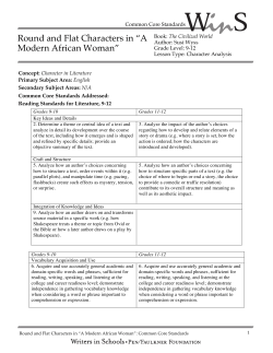 Round and Flat Characters in &ldquo;A Modern African Woman&rdquo;