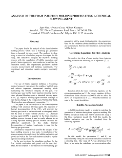Analysis of the Foam Injection Molding Process Using a Chemical