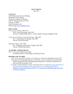 PDF of my Vita - Matt Motyl - University of Illinois at Chicago