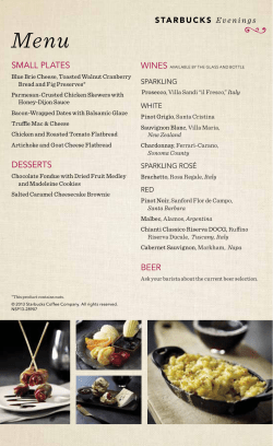 SMALL pLATES dESSErTS BEEr