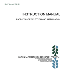NTN Site Selection and Installation Manual