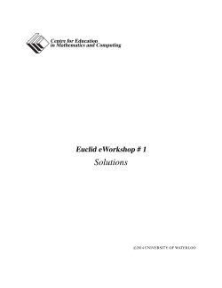Solutions - CEMC - University of Waterloo