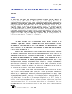 Mar&iacute;a Izquierdo and Antonin Artaud, Mexico and