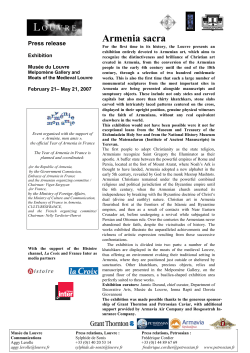 Press release Armenia Sacra > pdf