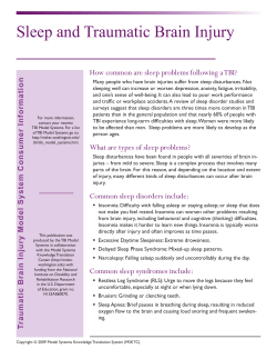 Sleep and Traumatic Brain Injury