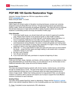 PDP MB 105 Gentle Restorative Yoga