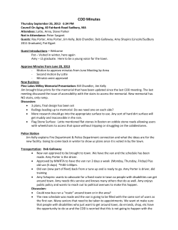 COD Minutes - Town of Sudbury
