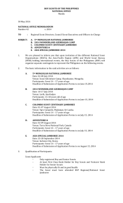 NO Memo No. 42 s. 2014 - Boy Scouts of the Philippines
