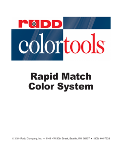 Rapid Match Color System