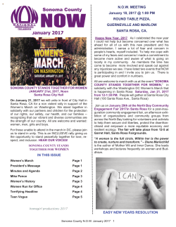January 2017 Sonoma County