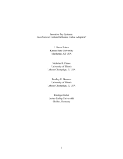 Incentive Pay Systems: Does Societal Cultural Influence Global
