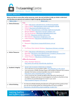 USEFUL WEBSITES Below are links to some other online resources