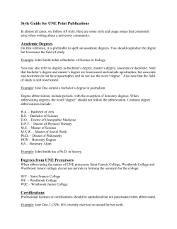 UNE Style Guide - University of New England