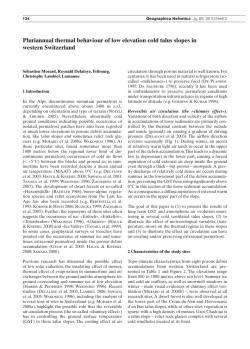 Pluriannual thermal behaviour of low elevation cold talus