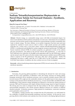 Sodium Tetraethylenepentamine Heptaacetate as Novel Draw
