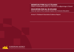 Annex 4: Fieldwork Illustrative Evidence Report