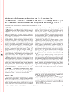 Meals with similar energy densities but rich in protein, fat
