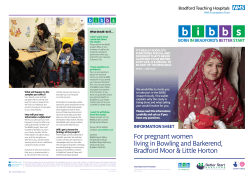 Information Sheet for Pregnant Women