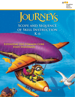 Scope and Sequence of Skill Instruction K-6