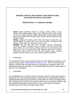 smashed, smitten, and shaking your groove thang synonyms for