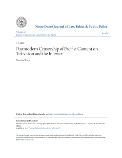 Postmodern Censorship of Pacifist Content on Television and the