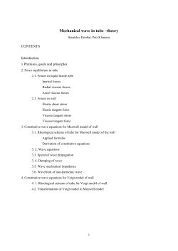 Mechanical wave in tube &ndash;theory