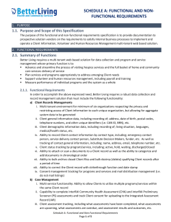 Schedule A-Functional and Non