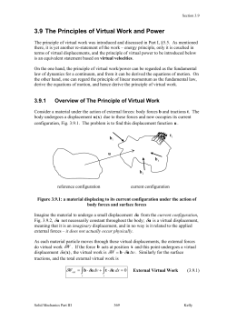 3.9 The Principles of Virtual Work and Power