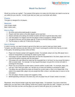 Bartering Game PDF