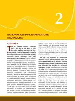 NATiONAL OuTpuT, ExpENdiTurE ANd iNcOmE