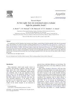 how do restrained eaters evaluate high