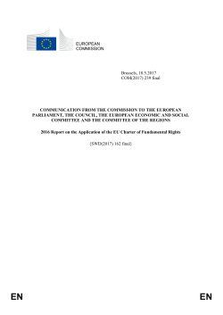 2016 Report on the Application of the EU Charter of Fundamental