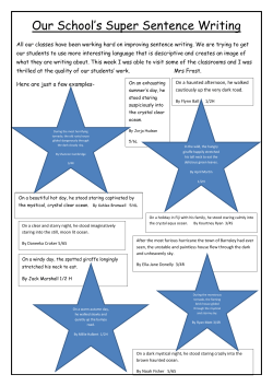 Our School`s Super Sentence Writing