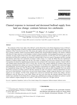Channel response to increased and decreased bedload supply from