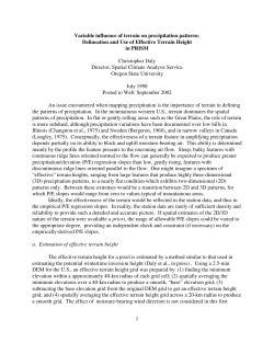 1 Variable influence of terrain on precipitation patterns: Delineation