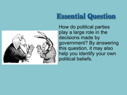 The Role of Minor Parties - Steilacoom School District