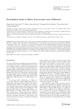 Karyological study in fifteen Leucocoryne taxa (Alliaceae)