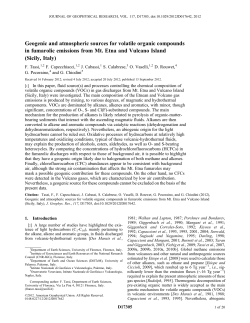 Geogenic and atmospheric sources for volatile organic compounds