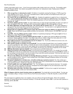 Dear Parent/Guardian: - Rural Community Academy