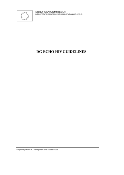 DG ECHO HIV Guidelines - European Commission