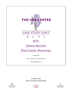 RTI: Data-Based Decision Making - The IRIS Center